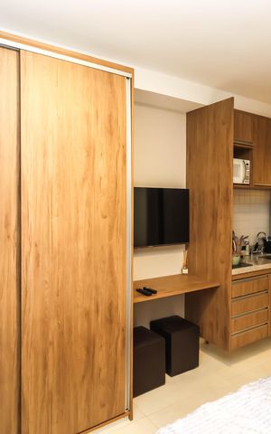 Studio para alugar com 23m², 1 quarto e sem vagaQuarto e Cozinha