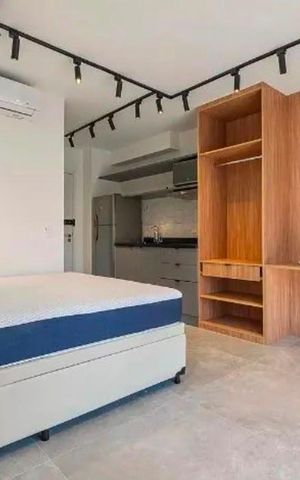 Studio à venda com 25m², 1 quarto e sem vaga Studio à venda com 25m², 1 quarto e sem vagaSala/Quarto