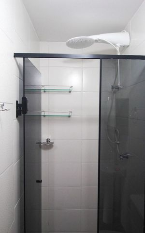 Apartamento para alugar com 28m², 1 quarto e sem vagaBanheiro da Suíte
