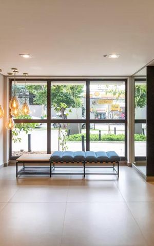 Studio para alugar com 25m², 1 quarto e sem vaga Studio para alugar com 25m², 1 quarto e sem vagaHall de entrada