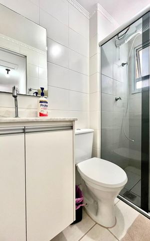Apartamento à venda com 60m², 3 quartos e 2 vagas Apartamento à venda com 60m², 3 quartos e 2 vagasBanheiro