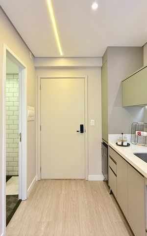 Studio à venda com 22m², 1 quarto e sem vagaCozinha 