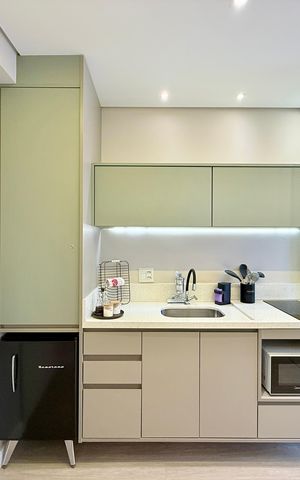 Studio à venda com 22m², 1 quarto e sem vagaCozinha 