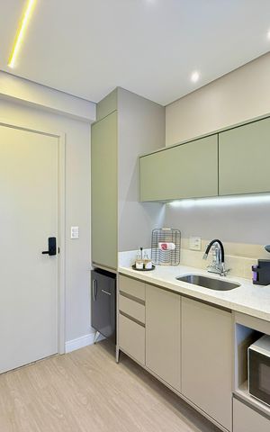Studio à venda com 22m², 1 quarto e sem vagaCozinha 