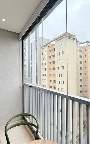 Studio à venda com 22m², 1 quarto e sem vagaSacada