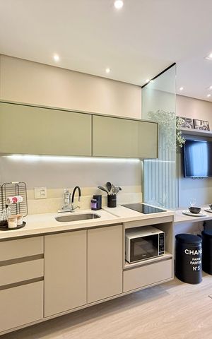 Studio à venda com 22m², 1 quarto e sem vagaCozinha 