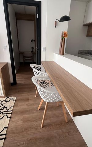 Apartamento para alugar com 39m², 1 quarto e 1 vaga Apartamento para alugar com 39m², 1 quarto e 1 vagaSala de jantar