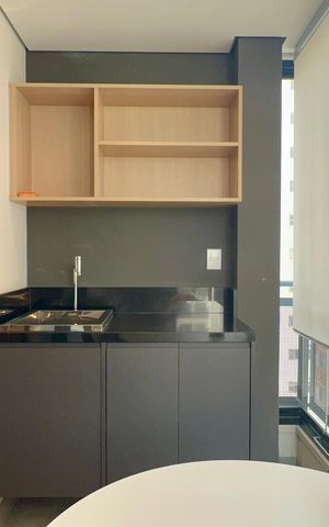 Studio para alugar com 33m², 1 quarto e 1 vaga Studio para alugar com 33m², 1 quarto e 1 vagaVaranda