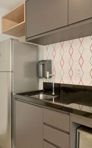 Studio para alugar com 33m², 1 quarto e 1 vaga Studio para alugar com 33m², 1 quarto e 1 vagaCozinha