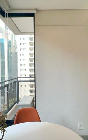 Studio para alugar com 33m², 1 quarto e 1 vaga Studio para alugar com 33m², 1 quarto e 1 vagaVaranda