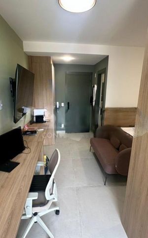 Studio à venda com 27m², 1 quarto e 1 vaga