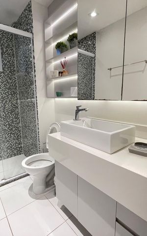 Apartamento à venda com 72m², 2 quartos e 1 vaga Apartamento à venda com 72m², 2 quartos e 1 vagaBanheiro Social