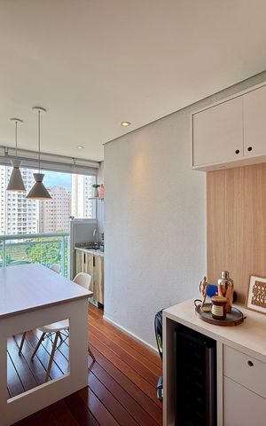 Apartamento à venda com 45m², 1 quarto e 1 vaga Apartamento à venda com 45m², 1 quarto e 1 vagaSacada