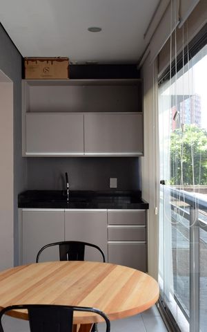 Studio à venda com 42m², 1 quarto e 1 vagaEstúdio - varanda