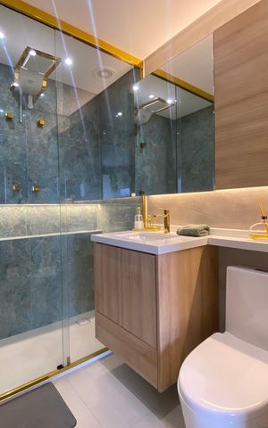 Studio para alugar com 27m², 1 quarto e sem vaga Studio para alugar com 27m², 1 quarto e sem vagaBanheiro social