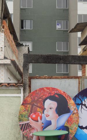 Apartamento para alugar com 45m², 2 quartos e 1 vagaAdesivo grande QA Visão da Rua