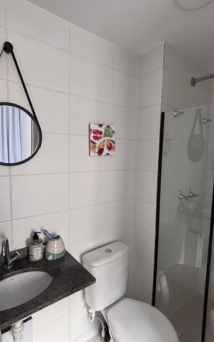 Apartamento à venda com 48m², 2 quartos e 1 vaga Apartamento à venda com 48m², 2 quartos e 1 vagaBanheiro do Quarto 1