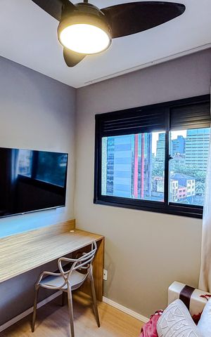 Studio para alugar com 24m², 1 quarto e sem vaga Studio para alugar com 24m², 1 quarto e sem vagaSala