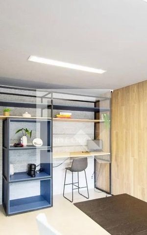 Studio à venda com 26m², 1 quarto e sem vaga