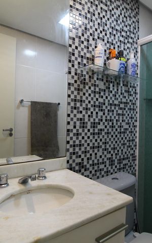 Apartamento à venda com 90m², 3 quartos e 2 vagasBanheiro Social