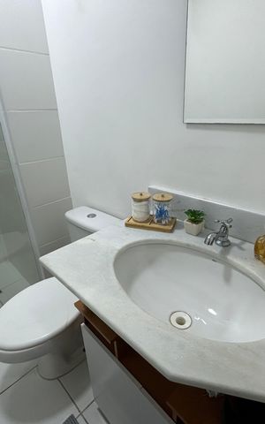 Apartamento à venda com 57m², 2 quartos e 1 vagaBanheiro Social