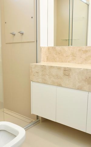 Apartamento para alugar com 75m², 2 quartos e 2 vagas Apartamento para alugar com 75m², 2 quartos e 2 vagasBanheiro da Suíte 1