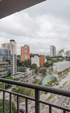 Studio para alugar com 27m², 1 quarto e sem vaga Studio para alugar com 27m², 1 quarto e sem vagaVaranda