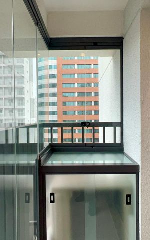 Studio para alugar com 27m², 1 quarto e sem vaga Studio para alugar com 27m², 1 quarto e sem vagaVaranda