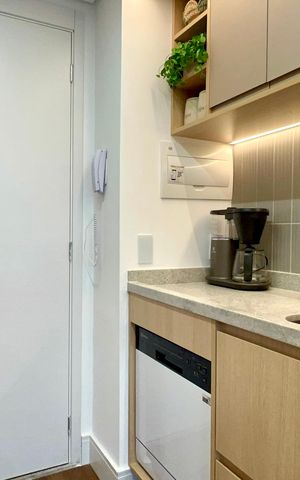 Studio para alugar com 27m², 1 quarto e sem vaga Studio para alugar com 27m², 1 quarto e sem vagaCozinha