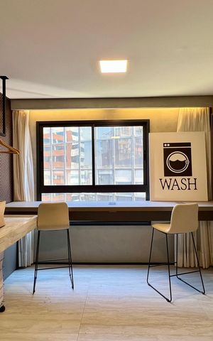 Studio para alugar com 27m², 1 quarto e sem vaga Studio para alugar com 27m², 1 quarto e sem vagaLavanderia