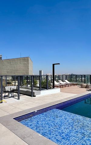 Studio para alugar com 27m², 1 quarto e sem vaga Studio para alugar com 27m², 1 quarto e sem vagaPiscina