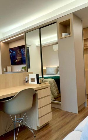 Studio para alugar com 27m², 1 quarto e sem vaga Studio para alugar com 27m², 1 quarto e sem vagaSala
