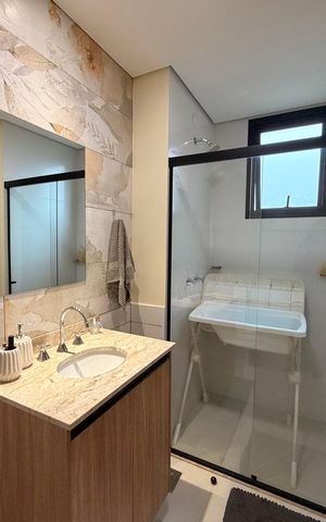 Apartamento à venda com 105m², 3 quartos e 2 vagasBanheiro da Suíte