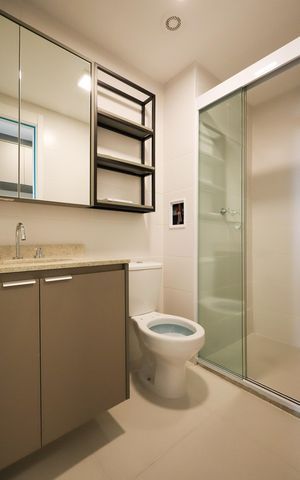 Studio para alugar com 29m², 1 quarto e sem vaga Studio para alugar com 29m², 1 quarto e sem vagaBanheiro