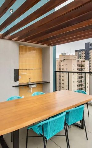 Studio para alugar com 20m², 1 quarto e sem vaga Studio para alugar com 20m², 1 quarto e sem vagaÁrea comum - Churrasqueira