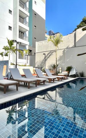 Studio para alugar com 20m², 1 quarto e sem vaga Studio para alugar com 20m², 1 quarto e sem vagaÁrea comum - Piscina