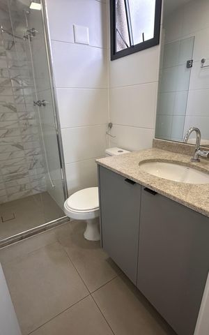 Studio para alugar com 24m², 1 quarto e sem vaga Studio para alugar com 24m², 1 quarto e sem vagaBanheiro