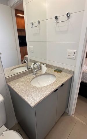 Studio para alugar com 24m², 1 quarto e sem vaga Studio para alugar com 24m², 1 quarto e sem vagaBanheiro