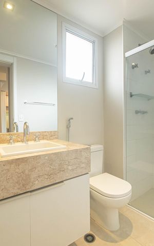 Apartamento à venda com 67m², 1 quarto e 1 vaga Apartamento à venda com 67m², 1 quarto e 1 vagaBanheiro