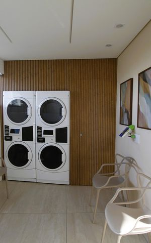 Studio à venda com 45m², 1 quarto e 1 vagaLavanderia