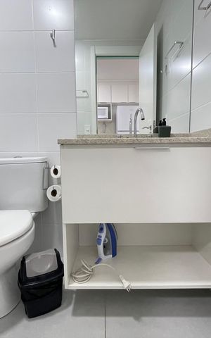 Studio para alugar com 25m², 1 quarto e sem vaga Studio para alugar com 25m², 1 quarto e sem vagaBanheiro