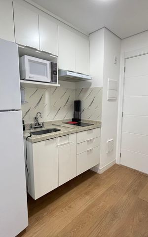 Studio para alugar com 25m², 1 quarto e sem vaga Studio para alugar com 25m², 1 quarto e sem vagaCozinha