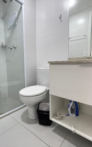 Studio para alugar com 25m², 1 quarto e sem vaga Studio para alugar com 25m², 1 quarto e sem vagaBanheiro