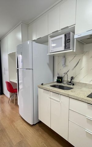 Studio para alugar com 25m², 1 quarto e sem vaga Studio para alugar com 25m², 1 quarto e sem vagaCozinha