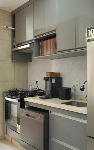 Apartamento à venda com 62m², 2 quartos e 1 vagaCozinha e Área de Serviço