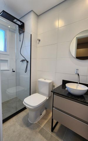 Studio para alugar com 27m², 1 quarto e sem vaga Studio para alugar com 27m², 1 quarto e sem vagaBanheiro