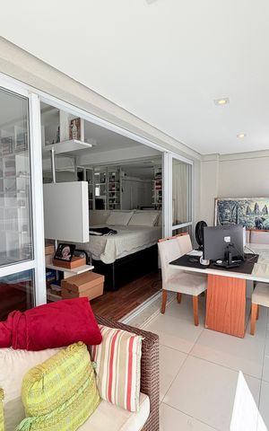 Apartamento à venda com 50m², 1 quarto e 1 vaga Apartamento à venda com 50m², 1 quarto e 1 vagaVaranda