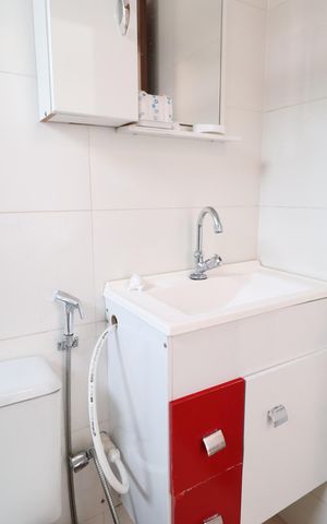 Casa para alugar com 110m², 2 quartos e 3 vagasBanheiro do Quarto 1