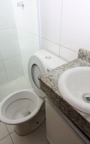 Casa de condomínio para alugar com 80m², 2 quartos e 1 vagaBanheiro da Suíte 1