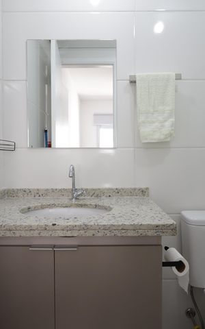 Apartamento para alugar com 27m², 1 quarto e sem vagaBanheiro da Suíte